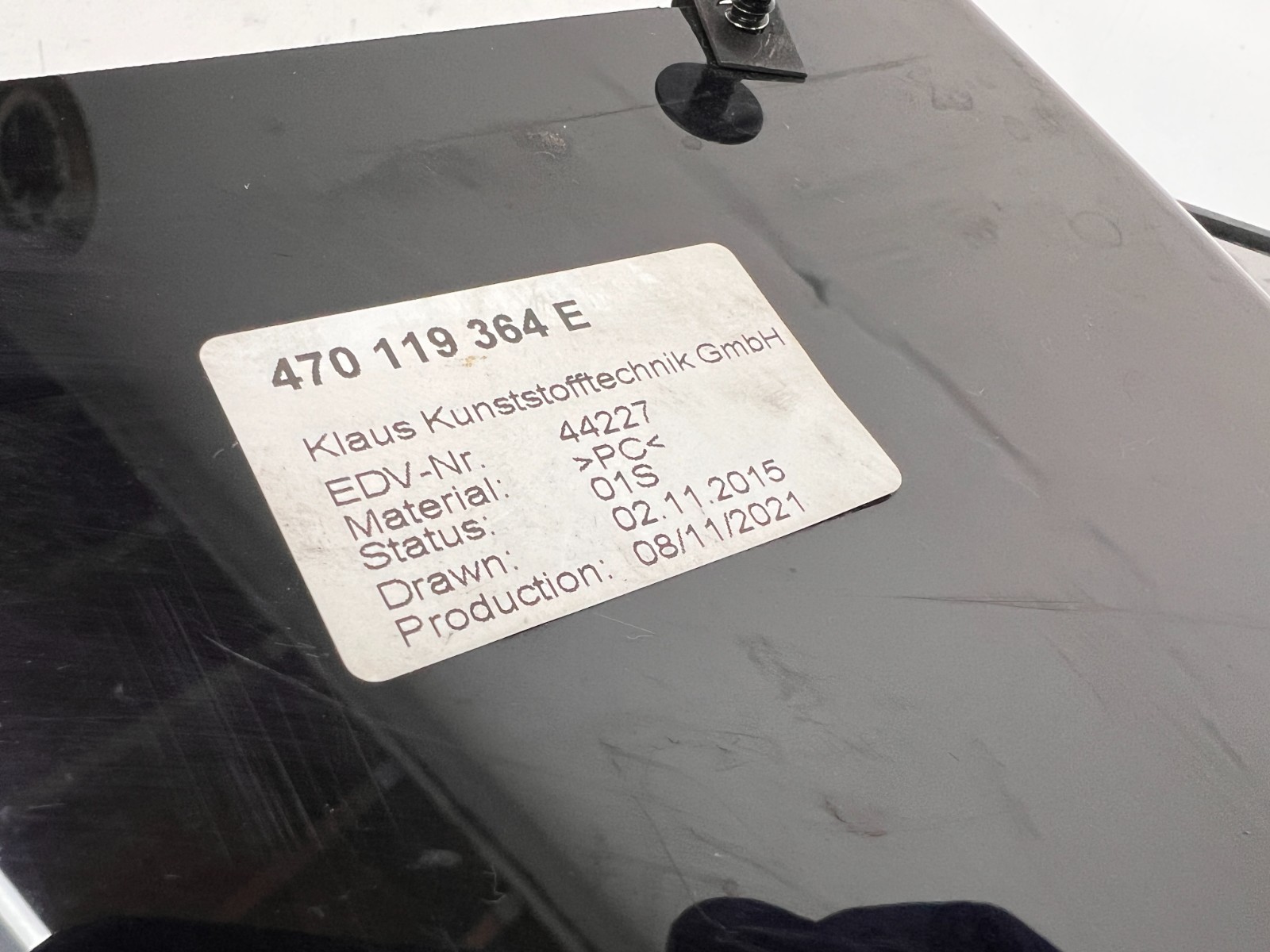 LAMBORGHINI AVENTADOR LP740 750 PASSENGER RIGHT QUARTER AIR DUCT OEM 470119364E