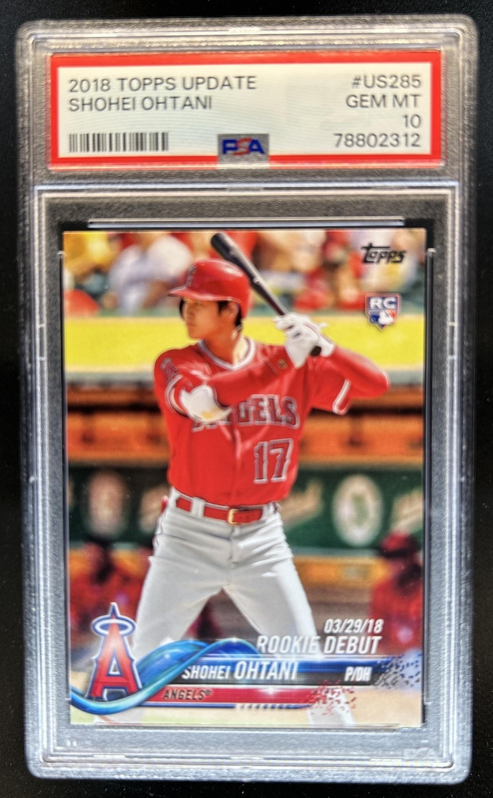 2018 Topps Update #Us285 Shohei Ohtani Rookie Rc