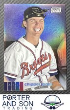 Chipper Jones Chrome Refractor 2020 Stadium Club #203 Braves Baseball Card