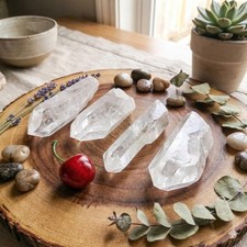 Large Clear Quartz Crystal Point, Rough Raw Gemstone Display Piece
