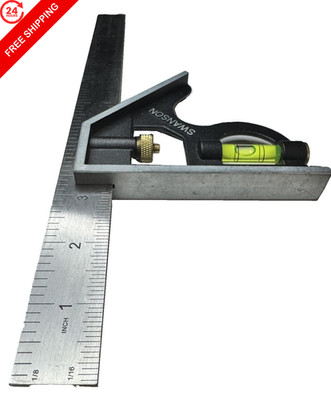 Swanson 12-Inch Combo Square with Stainless Steel 12 Inch,