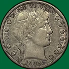 1905-S Barber Half Dollar Choice Extremely Fine XF+/AU Coin #33019
