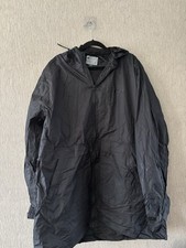 Mountain Warehouse. Black Long. Hooded Wind Breaker Jacket Coat Size 22 VGC