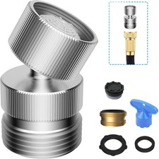Metal Faucet Aerator Adapter, Sink Faucet to Garden Hose Adapter, Swivel Hose...