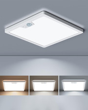 12In Motion Sensor Ceiling Light Wired, 3000K 4000K 5000K Selectable, 24W Flush