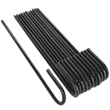 12Pcs 16 Inch Rebar Stakes, 5/16, J Hook, Heavy Duty, Ground Anchors, Tent Pegs
