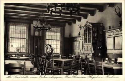 Postcard Beckum in Westphalia, old restaurant for powder shopping - 10599633