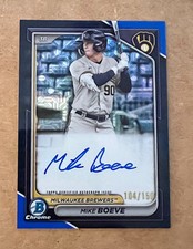 2024 Bowman Chrome  Mike Boeve Green Mojo Auto #BMA-MB #ed /150 AU/RC