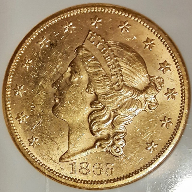 S.S. REPUBLIC SHIPWRECK 1865-s $20 GOLD "CIVIL WAR"  +++ CERTIFIED NGC MS-60 +++