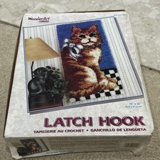 Caron WonderArt Latch Hook Kit Orange Cat  4119 New Sealed