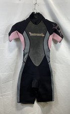 Sea-Doo Women's 4 Way Flex Shorty Wetsuit Grey Pink Neoprene Sz 5/6 NWT
