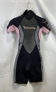 Sea-Doo Women's 4 Way Flex Shorty Wetsuit Grey Pink Neoprene Sz 5/6 NWT