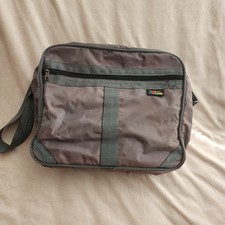 Vintage Bonjour Gray Messanger Bag Tote With Shoulder Strap
