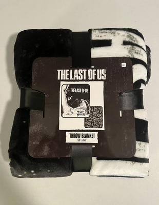 #ad The Last of Us Black and White Polyester Throw Blanket 50quot; X 60quot; RARE $27.99