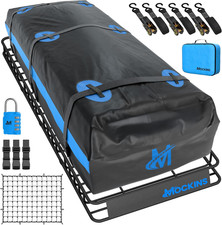 XL 84"X39"X6" Extendable Roof Rack Cargo Carrier 35 Cuft Waterproof Cargo Bag