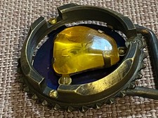 Belt buckle. Handmade. Amber. New.