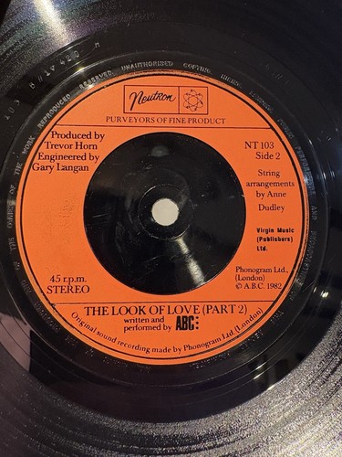 ABC - The Look of Love / Part 2 - 7" Vinyl Single 1982 Neutron Records NT 103 - Picture 4 of 4