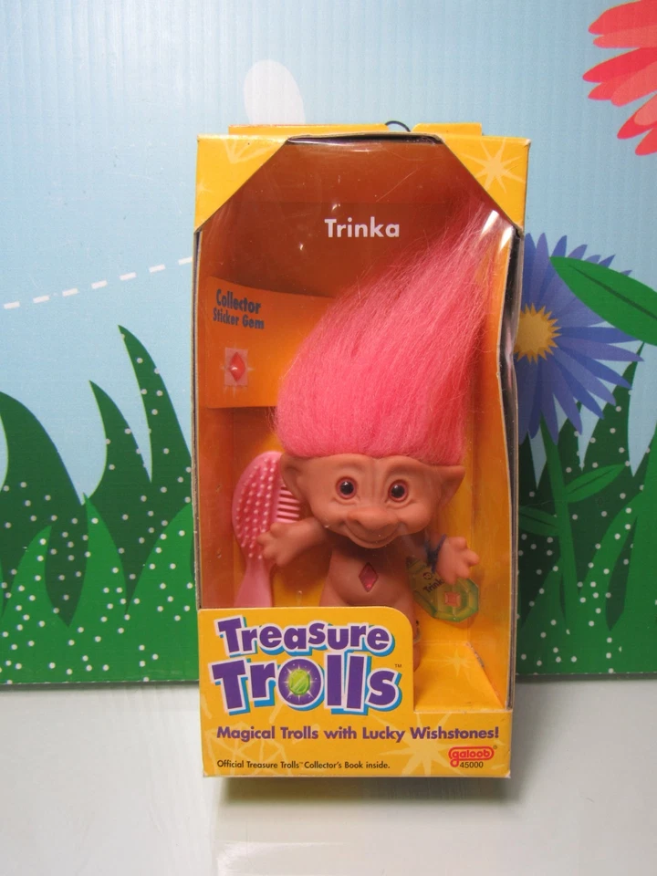 TRINKA (#3) - Muñeca Troll Ace Treasure de 3" - NUEVA EN PAQUETE - PIEDRA OMBLIGO DIAMANTE Foto 2 de 4