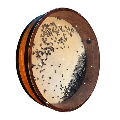 12-Inch Wooden Sheepskin Ocean Drum, Sonic Energy Wave Drum，Music Healing Ins...