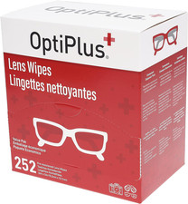 Optiplus Eyeglass Lens Wipes L Pre-Moistened L Cleaning Wipes for Glasses, Compu