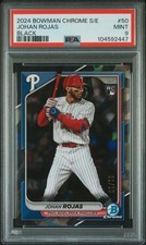 2024 Bowman Chrome Johan Rojas Black Sapphire Rookie /10 PSA 9