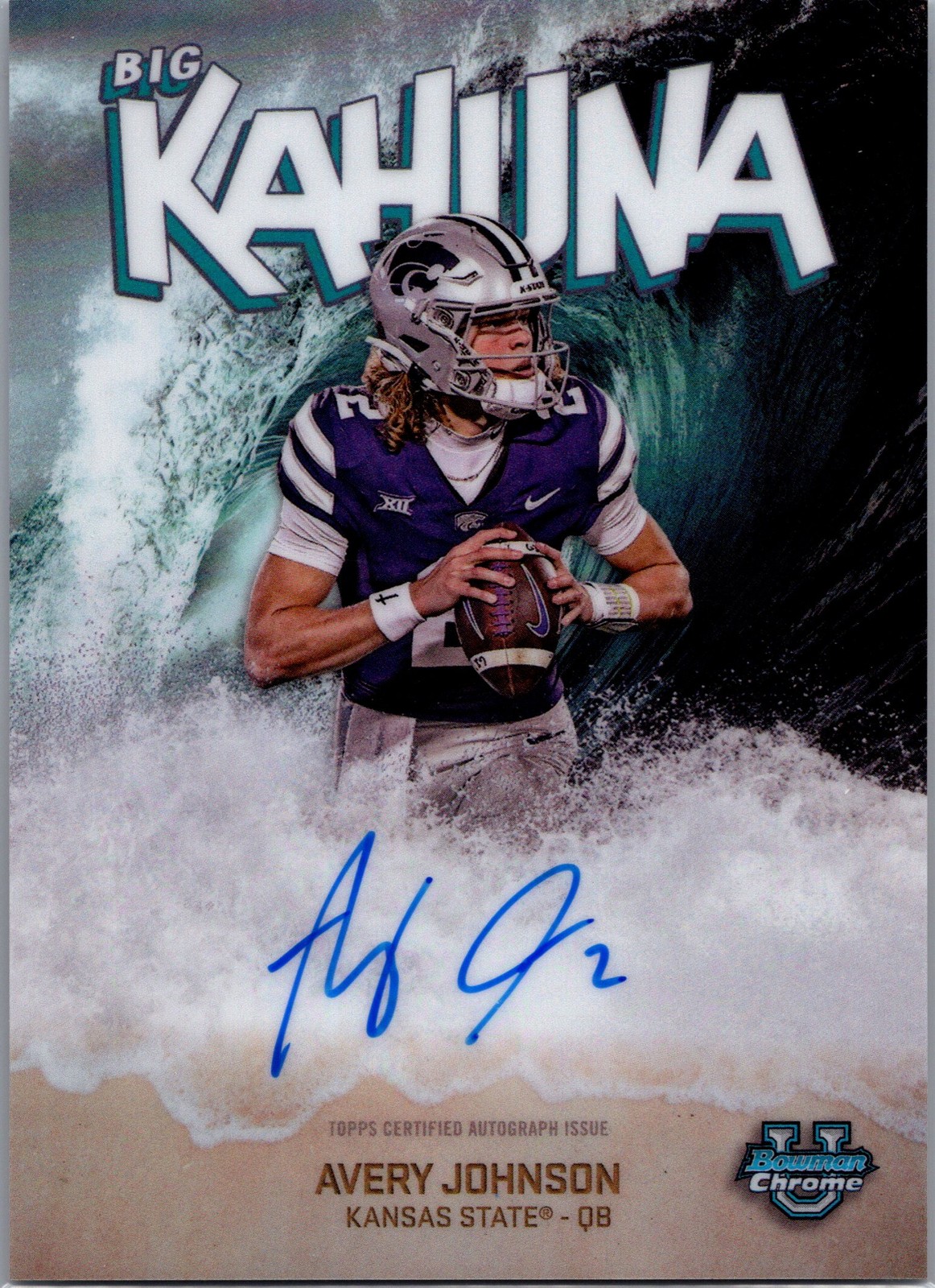2025 Bowman University Chrome #BK-AJ Avery Johnson The Big Kahuna Autographs