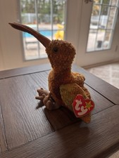 TY Beanie Baby retired Beak Kiwi bird bear babies Plush Toy MWMT