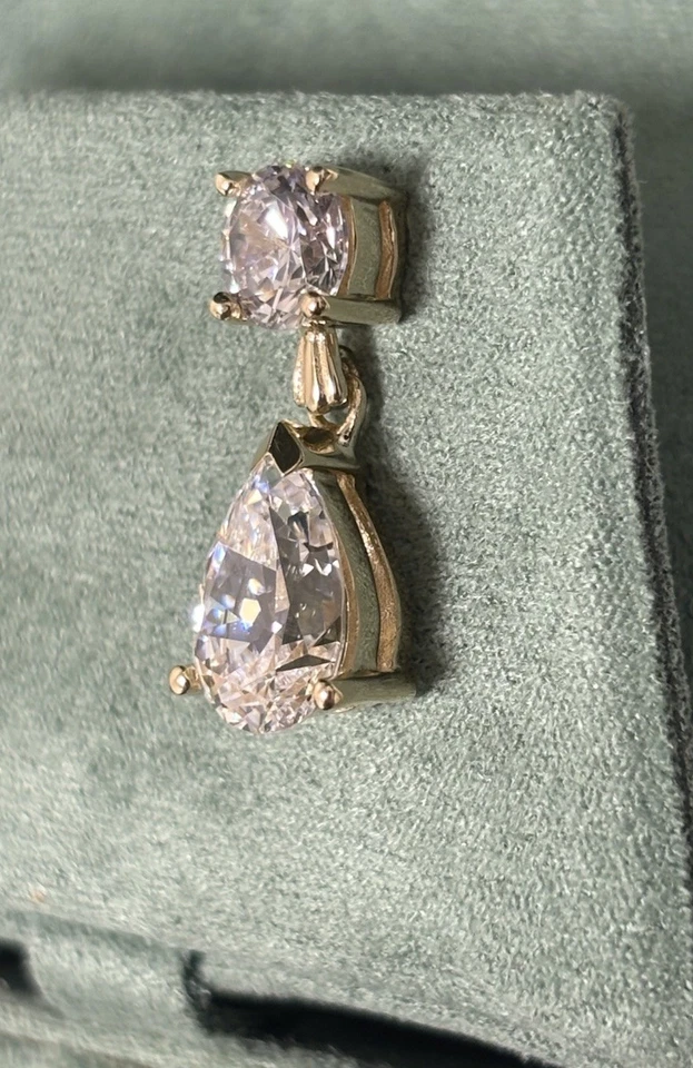 PENDIENTES CIRCONITA ORO AMARILLO 14K Foto 4 de 4