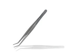 Dental College Tweezers Stainless Steel Curved Tip