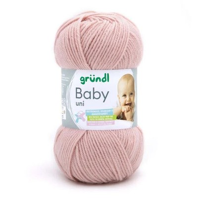 Gründl Wolle Baby uni 50 g altrosa  Babywolle