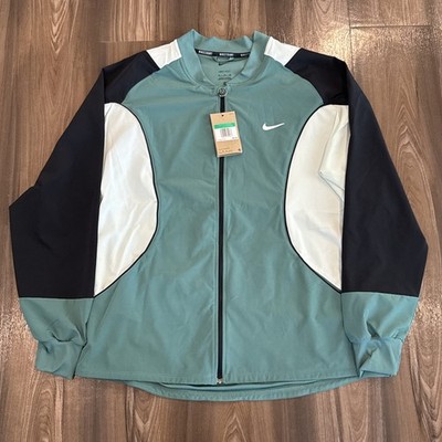 Nike Court Advantage Tennis Jacket Black/Green Men's Size XL FD5340-361