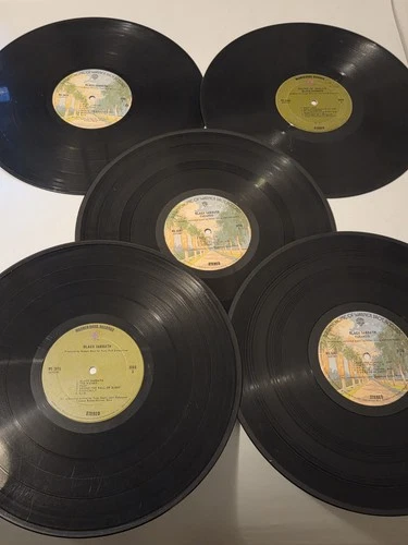 Black Sabbath Worn Poor Condition Vinyl Records (Lot Of 5) Discs Only No Sleeves