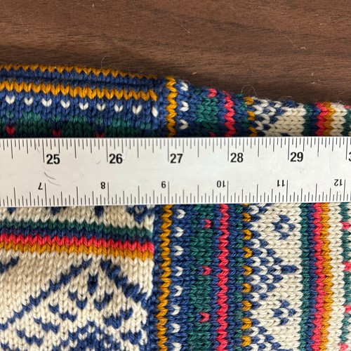 Dale of Norway Blue Multicolor Fair Isle Thick Pullover Sweater VTG XL EUC - Picture 9 of 10