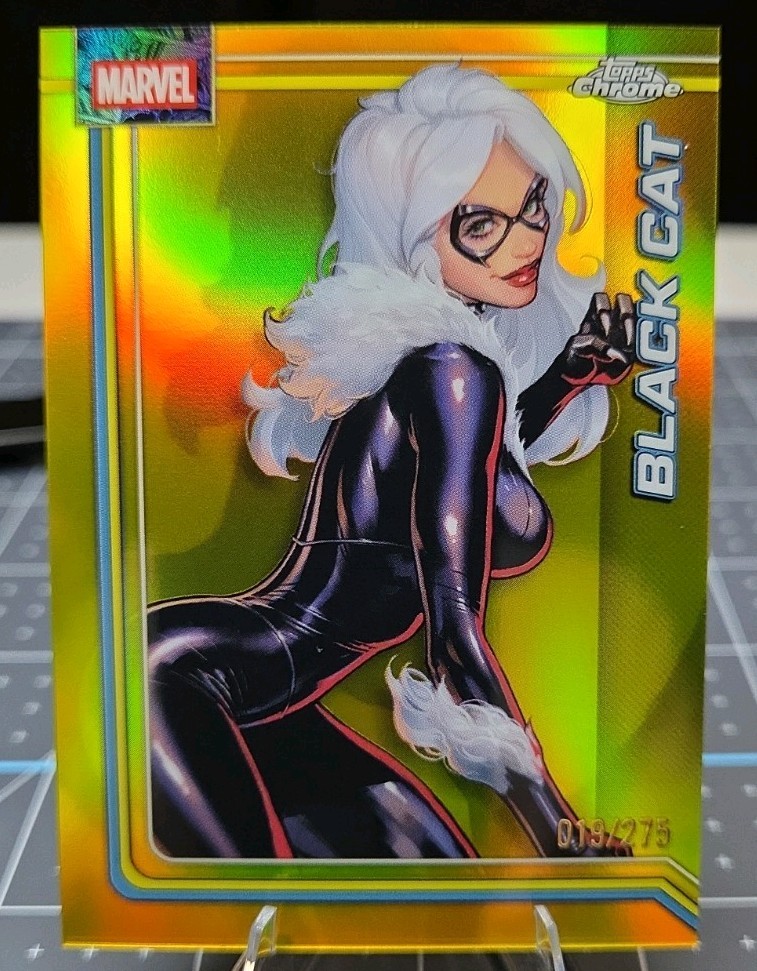 2026 Topps Chrome Marvel - Black Cat #013 True Yellow Refractor /275 🔥🔥