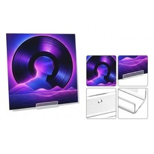 Clear Vinyl Record Display Stand Set 6 Pack Wall Mountable 10.75x3x4cm
