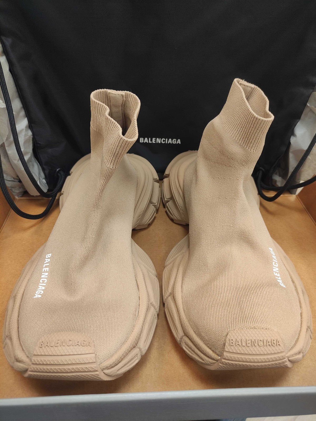 BALENCIAGA Men 3XL Speed Runner Trainers Beige Size EU 43 RRP £875 image 10