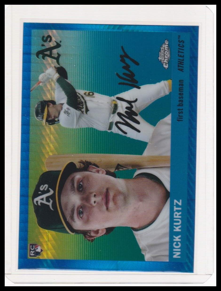 2025 Topps Chrome Platinum #254 Nick Kurtz Blue Prizm Refractor
