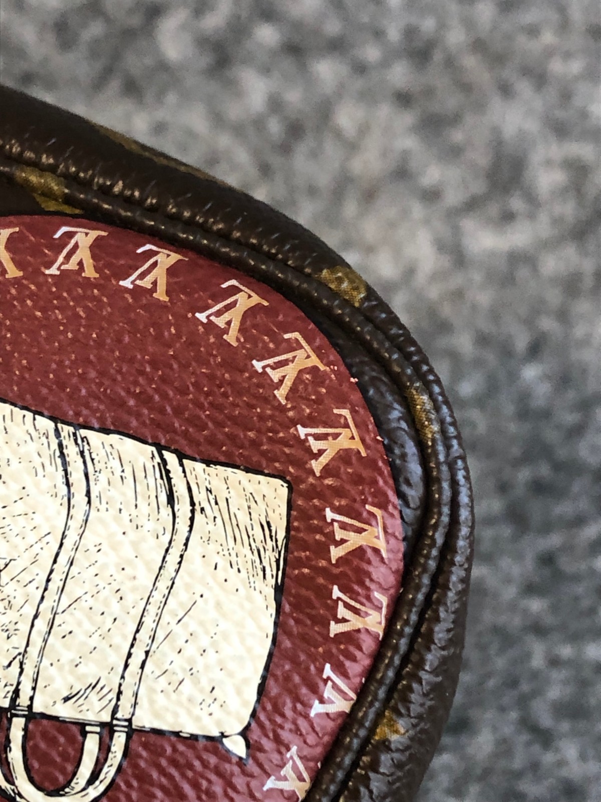 Authentic LOUIS VUITTON Monogram Patch Mini Pochette Accessoires Pouch M95804