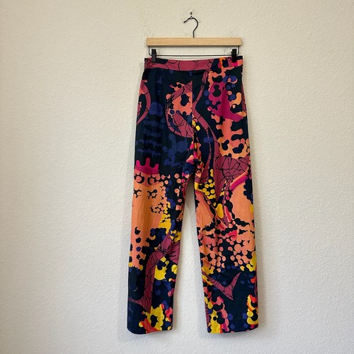 NWT ROOPA PEMMARAJU for ANTHROPOLOGIE Sunset Wide-Leg Pants in Purple Motif Sz M - Picture 7 of 15