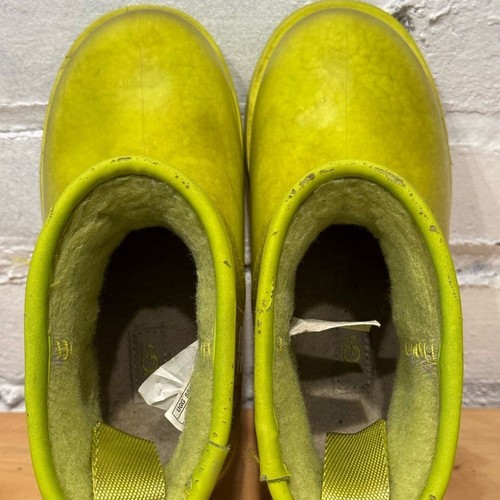 UGG CLASSIC CLEAR MINI II Waterproof Ankle Lime Green Boots - Picture 11 of 12