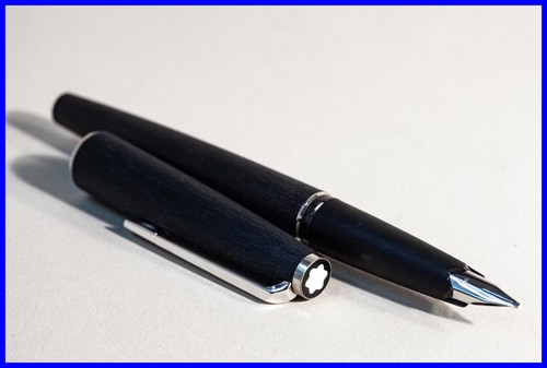 1975 Montblanc 220P Classic Design In Matt Black & Platinum With OB 585 Nib - 第 3/7 張圖片
