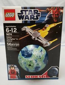 NEW Lego 9674 Naboo Starfighter, Pilot & Planet Star Wars Episode 1 Play Set | eBay