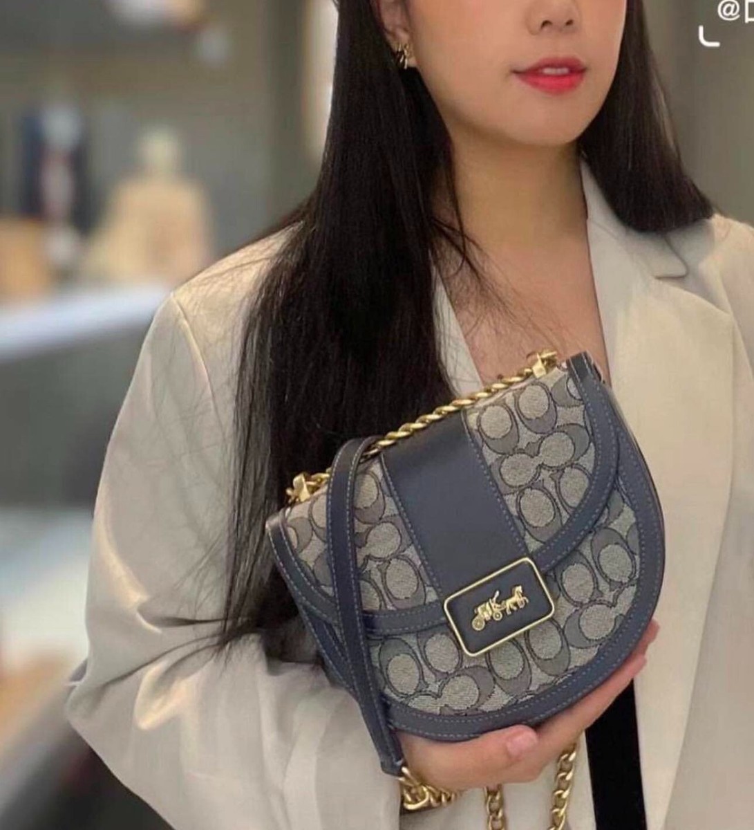 Coach ショルダーバッグ アリシャ NWT - COACH Retail Alie Saddle Bag In Signature Jacquard - C3464