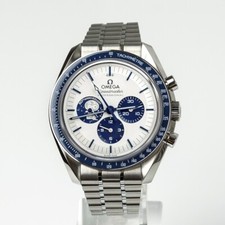 Unworn Omega Speedy Silver "Snoopy" 50th Anniv on Bracelet 310.32.42.50.02.001 2