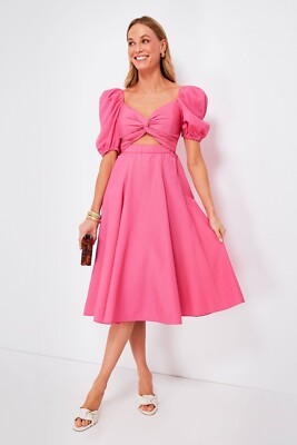 knee length dresses for ladies Katie May Barbie Pink One-Shoulder Sleeveless Cutout Bodycon Midi Ash Dress
