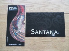 2001 PRS Santana SE Guitar brochure & 2001 PRS Accessories list