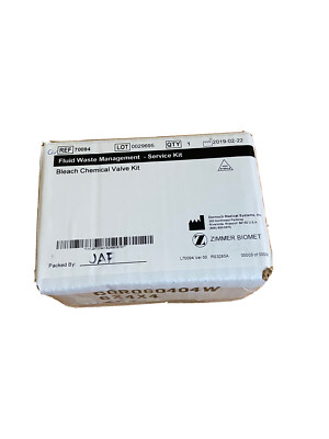 Bleach Chemical Valve Kit Biomet 70094 Brand New Sealed