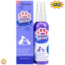 Pet Oral Spray Teeth Cleaning for Dog Cat Bad Breath Tartar Plaque Removal 30ml
