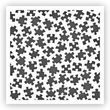 Puzzle Pieces #1 Stencil - Choose a Size - Laser-Cut Reusable Plastic