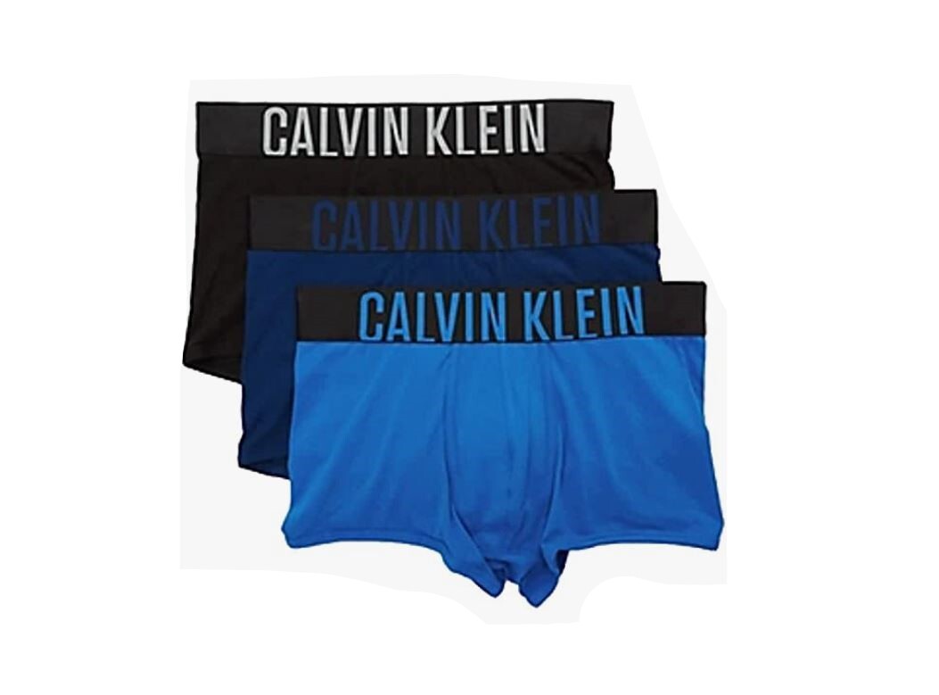 Paquete de 3 calzoncillos calvin Klein de potencia intensa algodón elástico negro S-L NUEVO